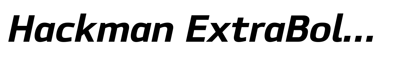 Hackman ExtraBold Italic
